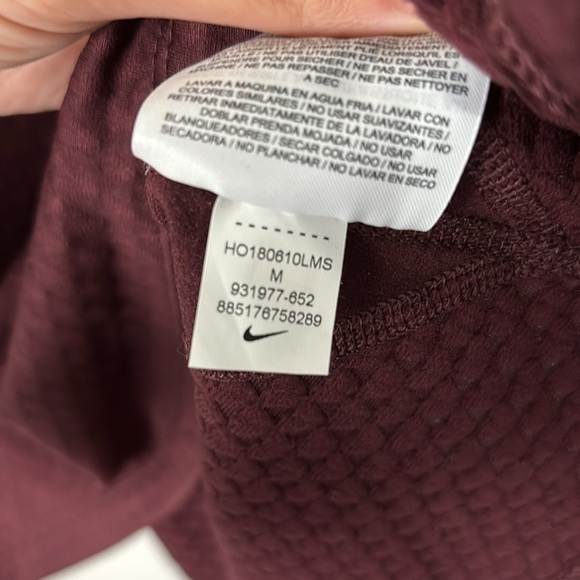 Nike Pro Hyperwarm Training Hoodie Maroon Size M - Picture 8 of 8